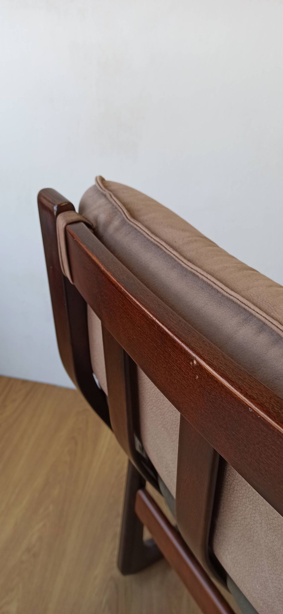 Genega Møbler leather armchair, Denmark, 1960s.