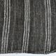 Charcoal Grey Striped Minimal Turkish Kilim Rug, 202x244 Cm