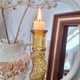 Vintage amber candle holder