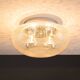 Bubble glass and chrome ceiling lamp