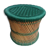 Bamboo pouf and rope