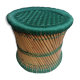 Bamboo pouf and rope