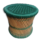 Pouf en bambou et corde