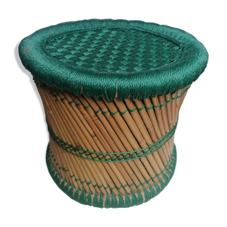Bamboo pouf and rope