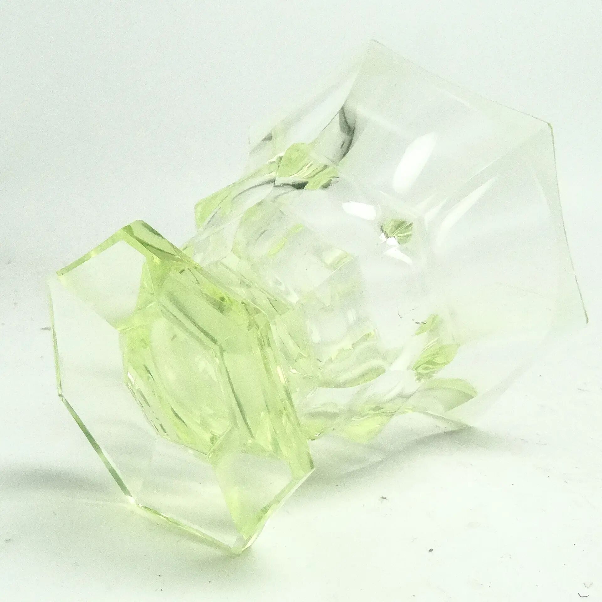 Art Deco vase, uranium glass, Poland, 1930s