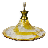 Vintage Murano glass pendant lamp by AV Mazzega, Italy, 1950s.