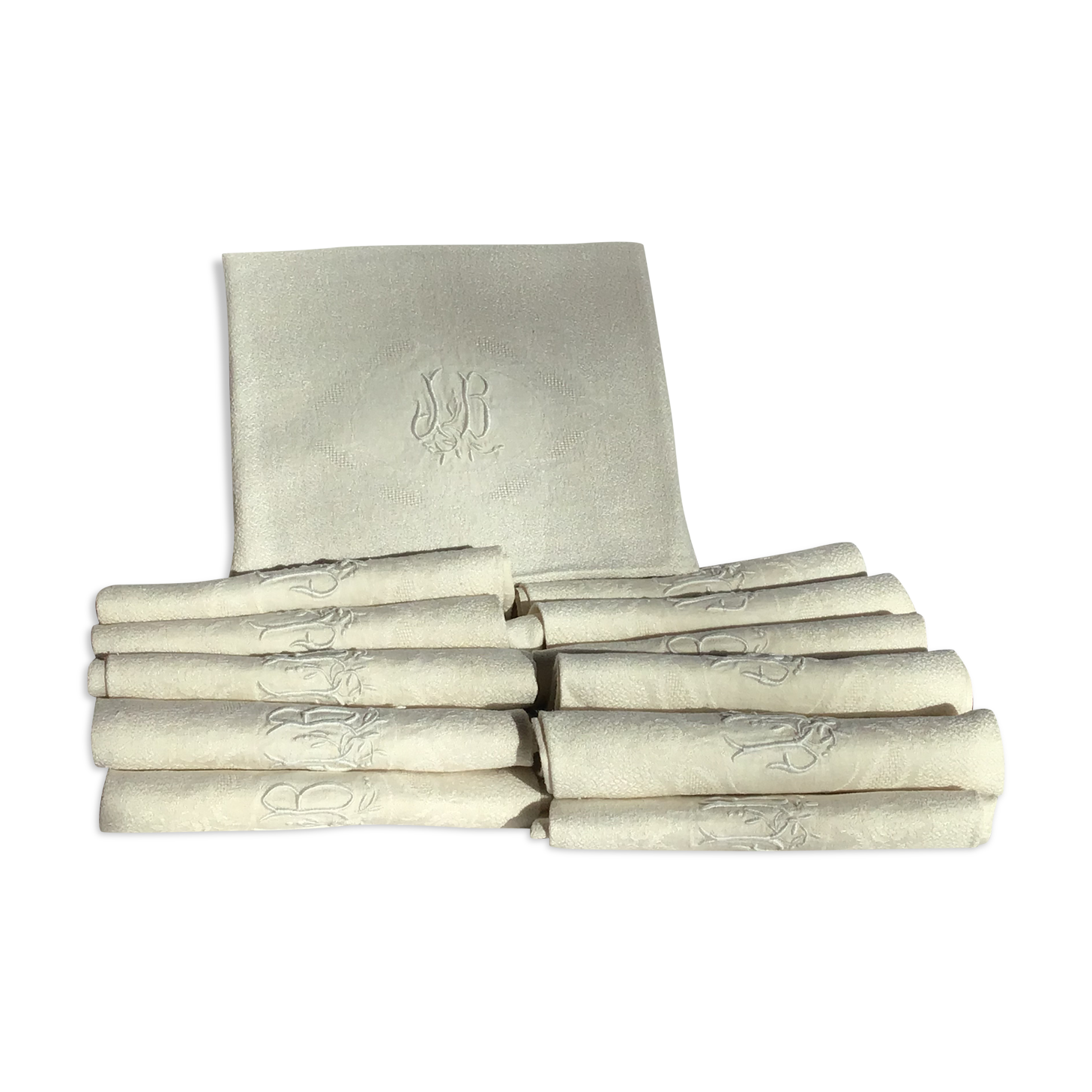 12 New Damask JB towels 60X70cm