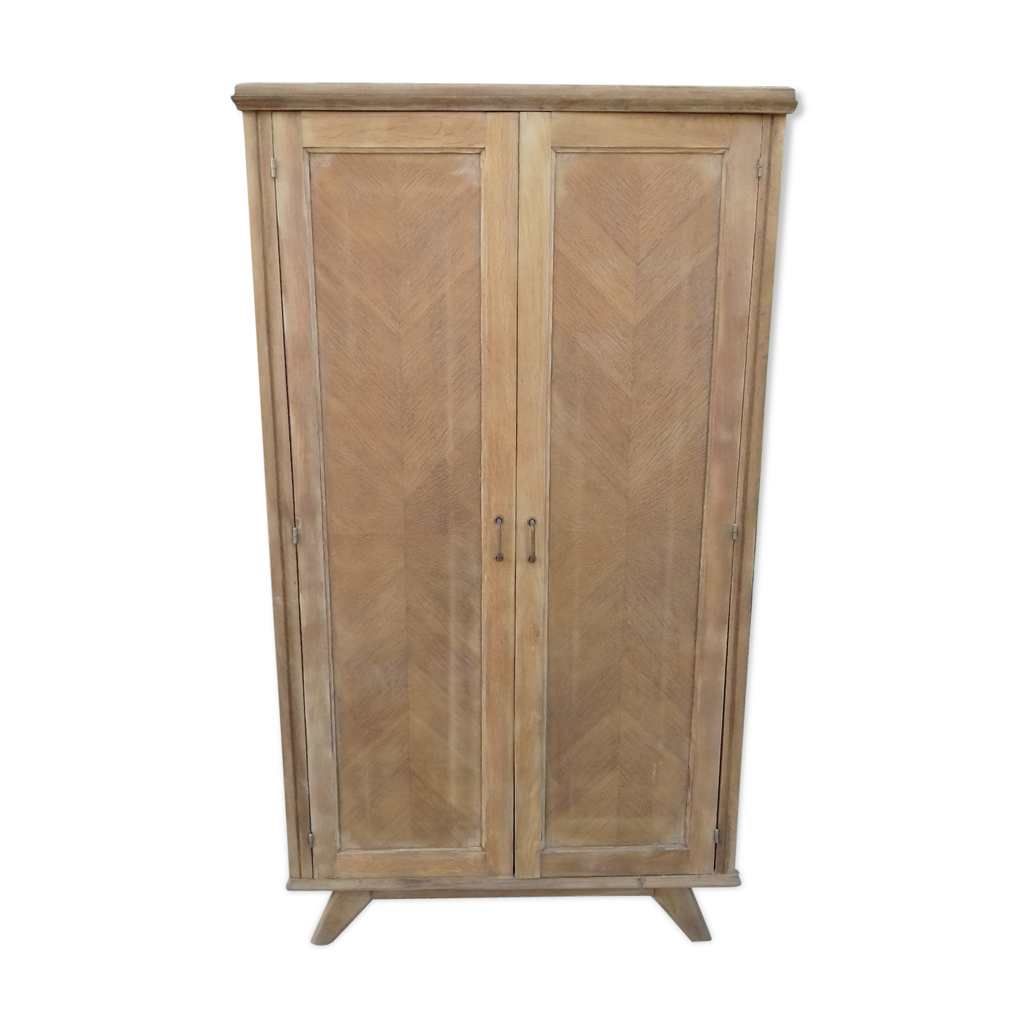 Cabinet feet compass 2 doors wooden gross vintage