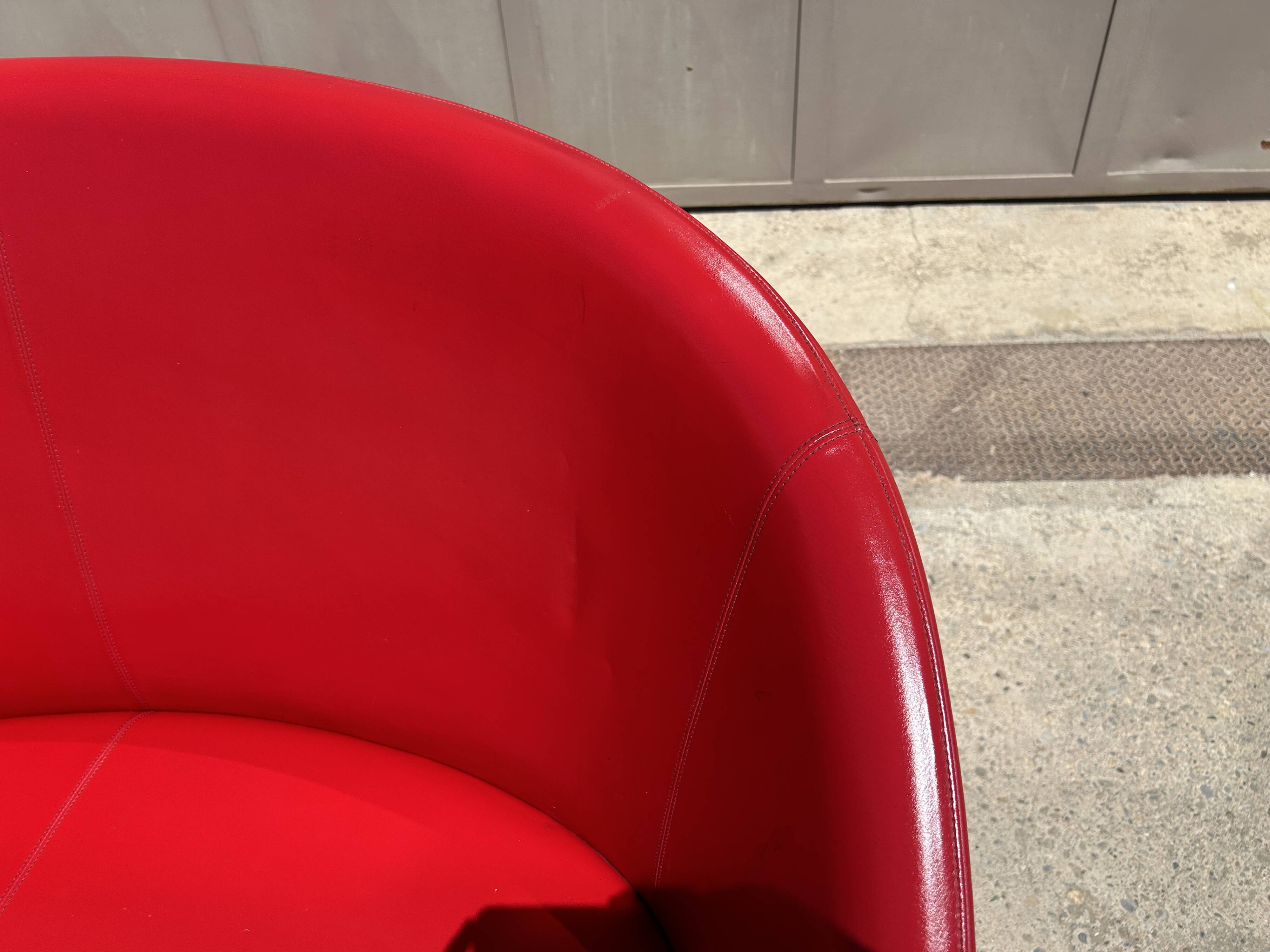 Leather sofa Lella and Massimo Vignelli for Poltrona Frau 1989