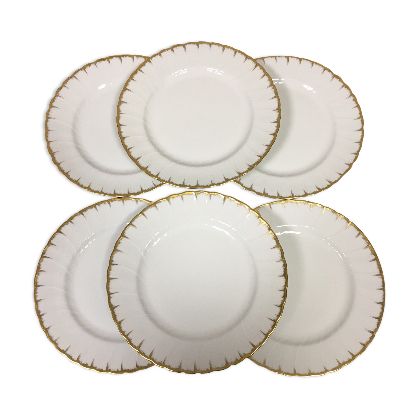 6 flat plates bernardaud limoges model neuilly