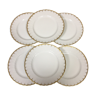 6 flat plates bernardaud limoges model neuilly