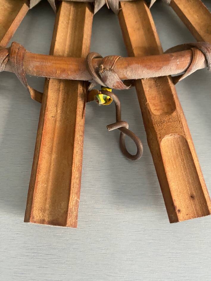 Miroir soleil bambou 1950