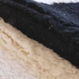 Black and White Berber Rug - 234 x 184 cm