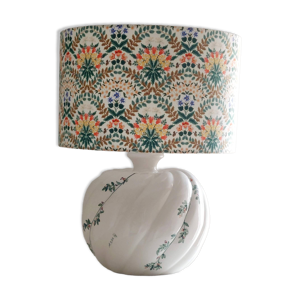 Lampe en céramique peinte - main