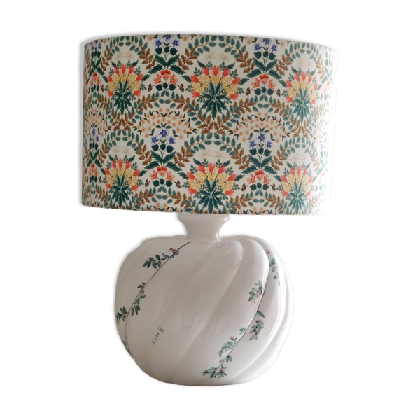 Lampe en céramique peinte à la main & abat-jour artisanal Rifle Paper Co