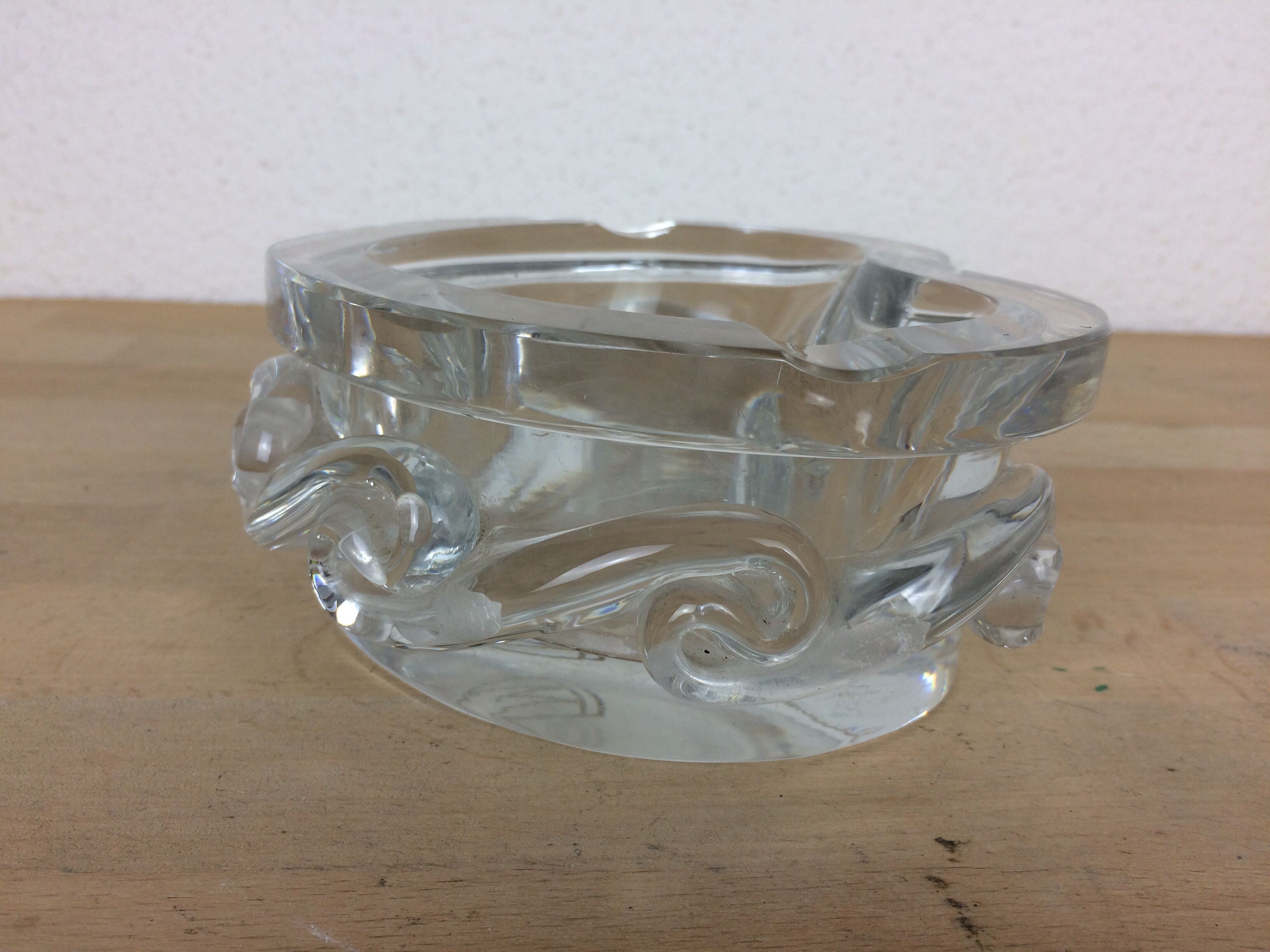 Baccarat crystal ashtray model aladdin, heart shape