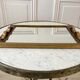 Art deco mirror top in wood and brass gilded 30s
