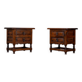 Spanish nightstands in walnut - Spain 1900s
