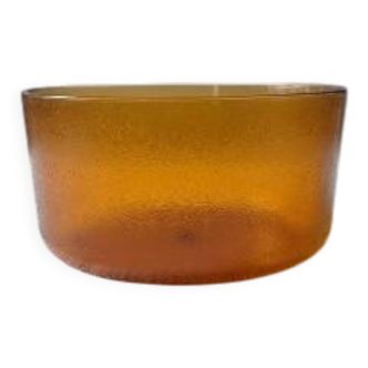 Vintage tempered glass salad bowl