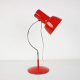 Mid-century red table lamp designed by Josef Hůrka for Napako, 1970's.