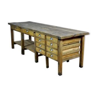 Industrial wooden worktable, 1950