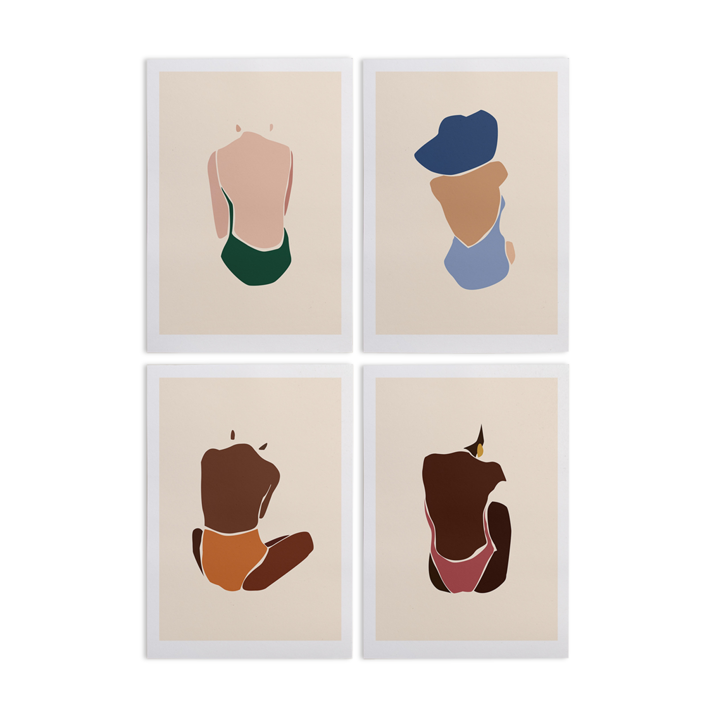 Les Baigneuses illustration, A4