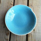 Blue Saucer in Faience from Salins Collection Deauville