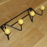 Yellow 4-ball coat rack