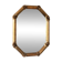 Vintage octagonal giltwood bevelled mirror with rose accents