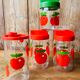 Henkel vintage apple glass jar set
