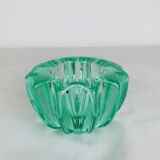 Green glass vase by Pierre D'Avesn, art deco pocket tray