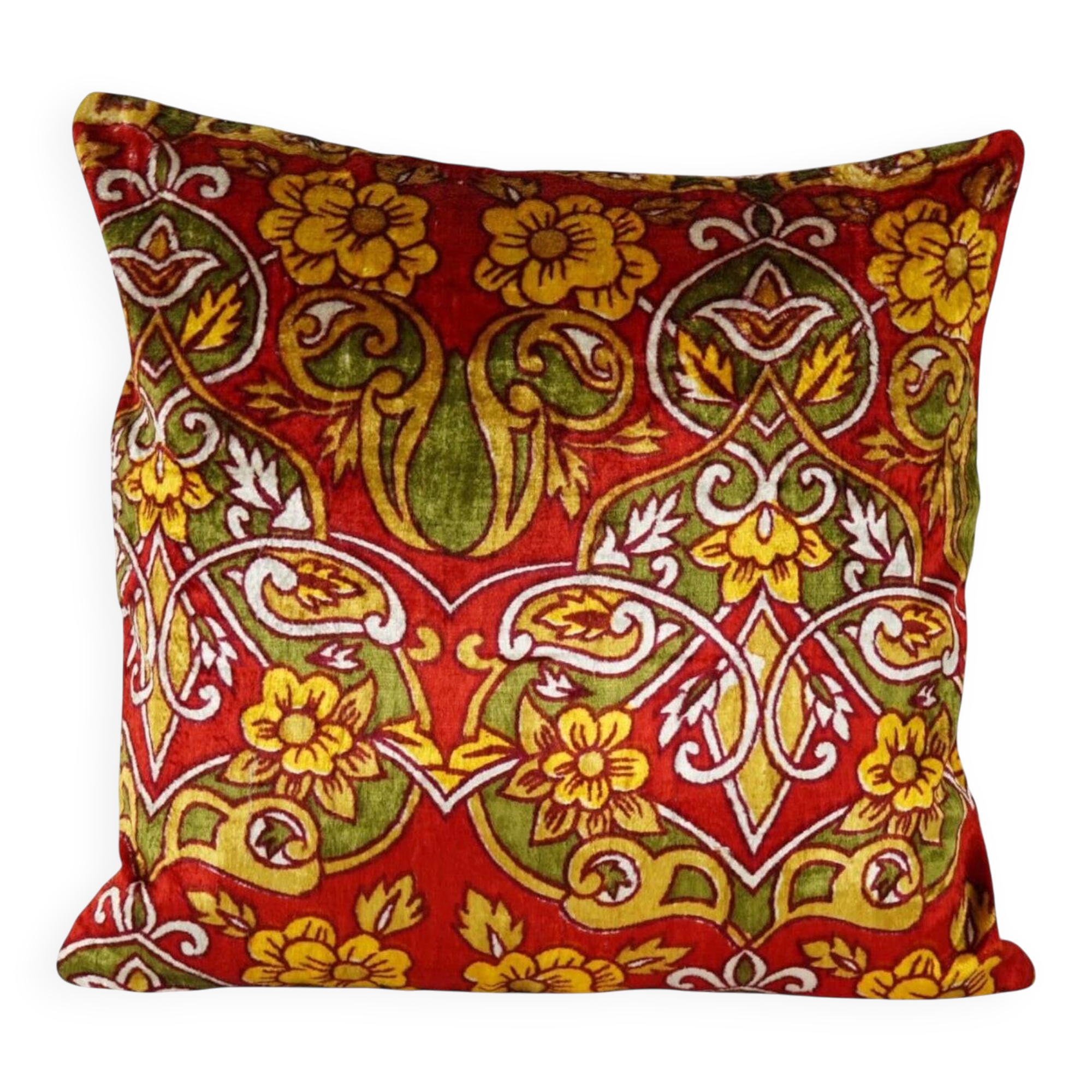 Vintage velvet cushion cover 51x51 cm