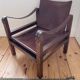 Vintage leather Safari armchair