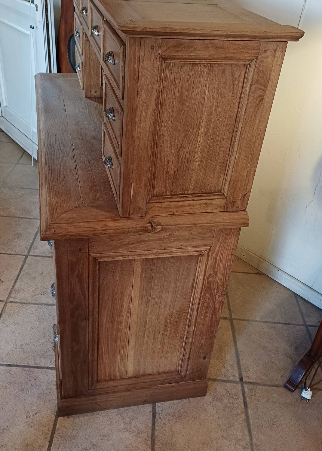 Antique desk with 15 drawers, professional furniture.