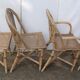 Set of chairs and cannate armchairs of bistro terasse de bar