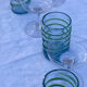 Set of 3 blown glasses