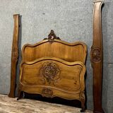 Louis XV Rocaille center bed in walnut circa 1880