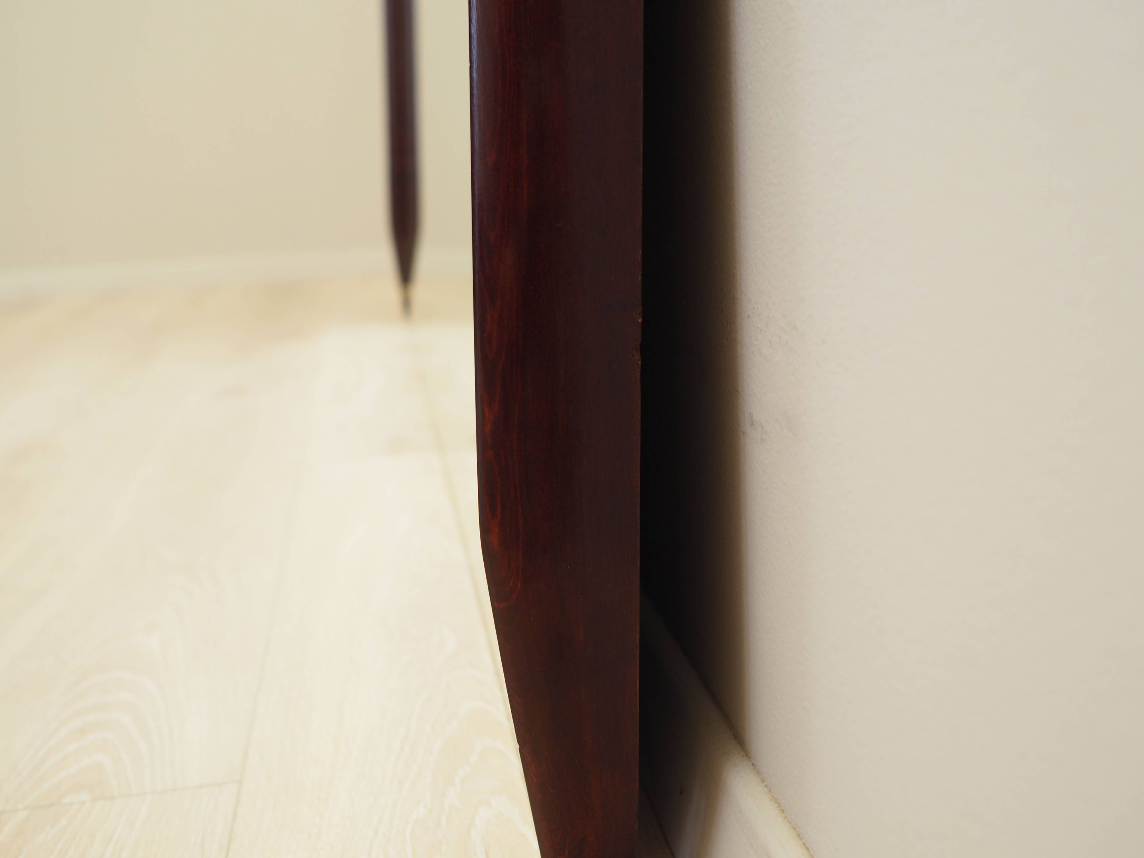 Mirror in mahogany frame, Italian design, 1970s, production: Italy