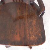 Oak desk chair, studio chair, height adjustable, 1930s