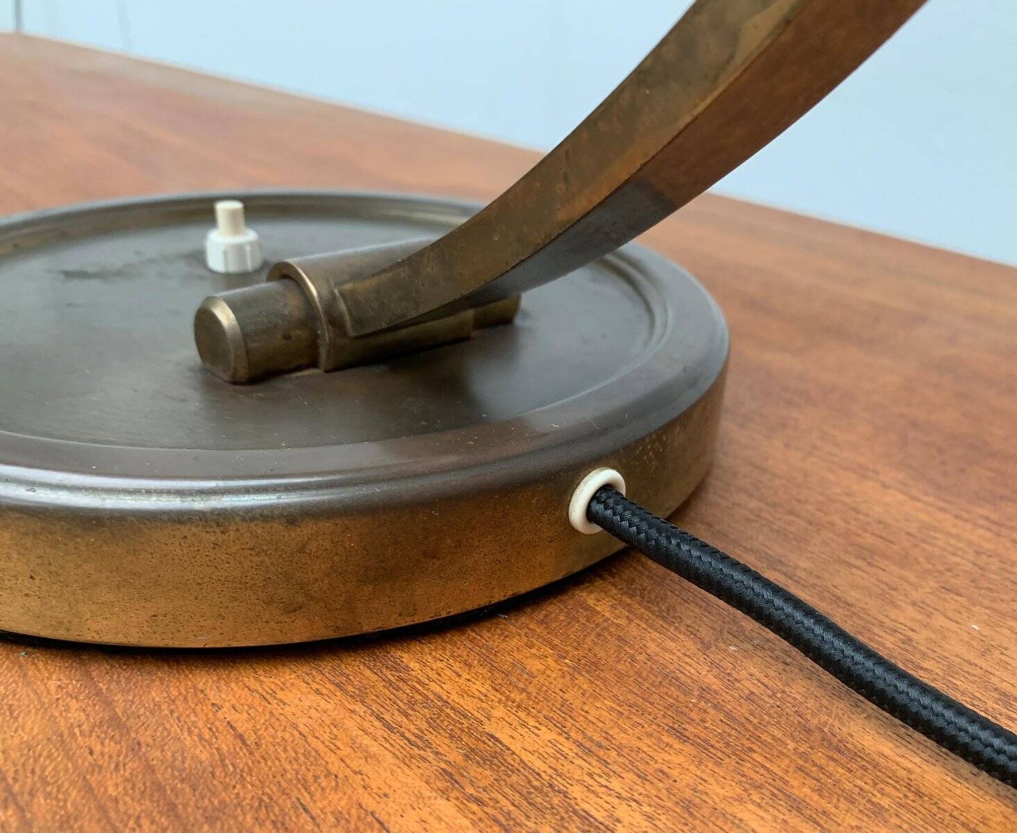 Mid-Century German Brass Table Lamp by Gecos Cosack