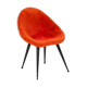 Black lay metal egg-shaped chair, 1950s