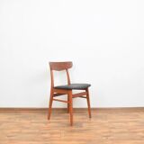 Danish teak & leather dining chairs from falstrup mobler, 1960