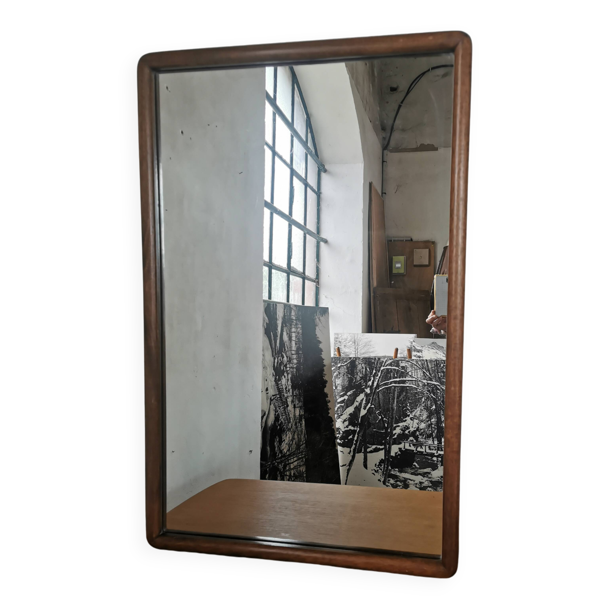 Scandinavian mahogany mirror