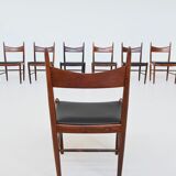 H. Vestervig Eriksen set of nine dining chairs rosewood Tromborg Denmark 1960