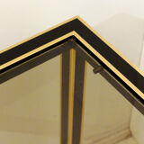 Pair of black & gold trundle tables 1970'