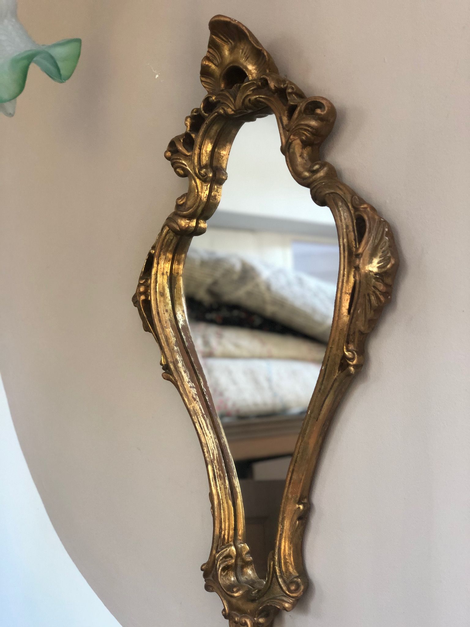 Golden rococo mirror