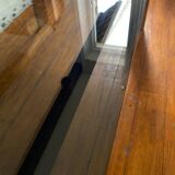 Italian rectangular coffee table in smoked glass vintage 1970
