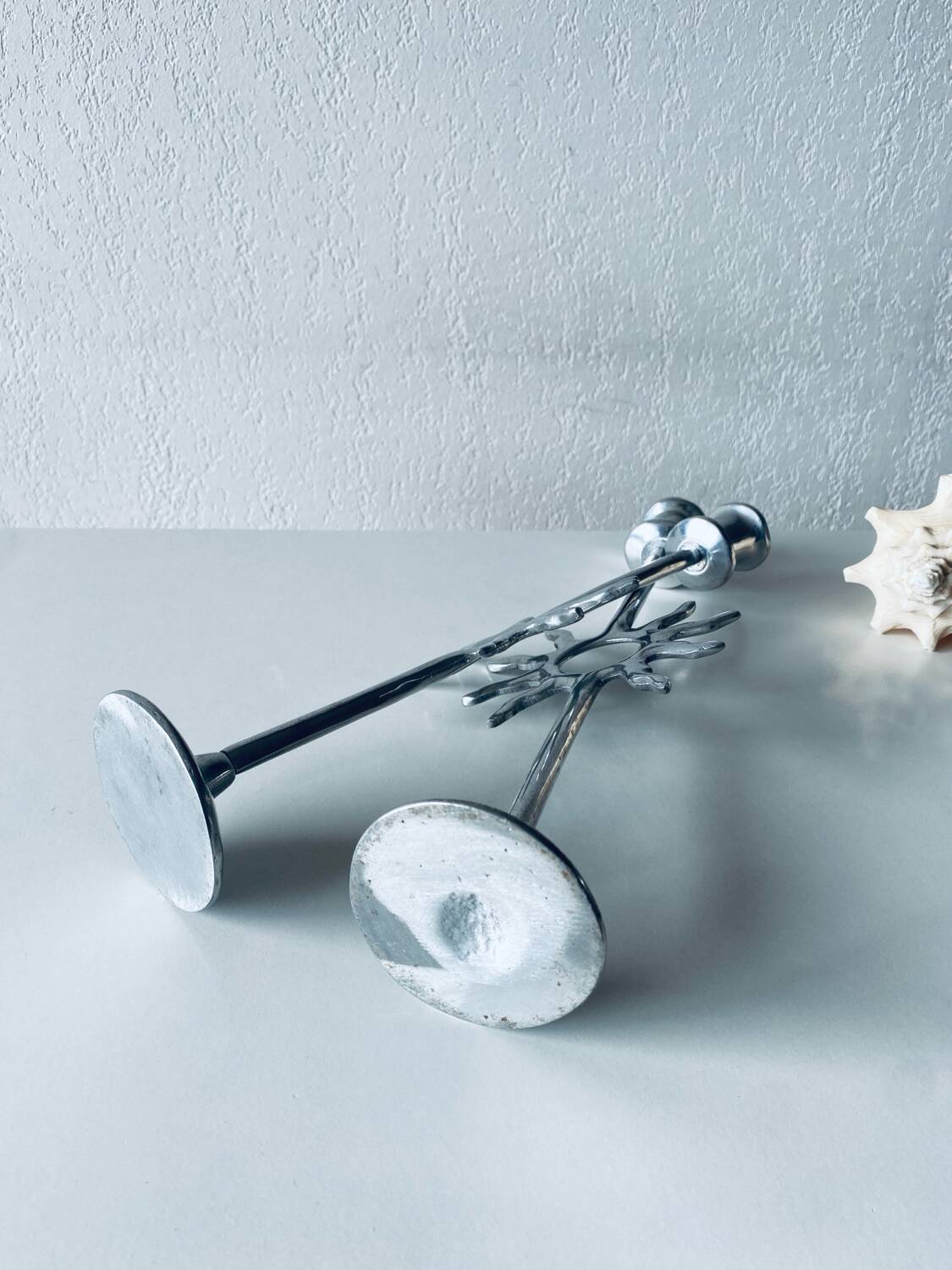 Pair of sun candle holders