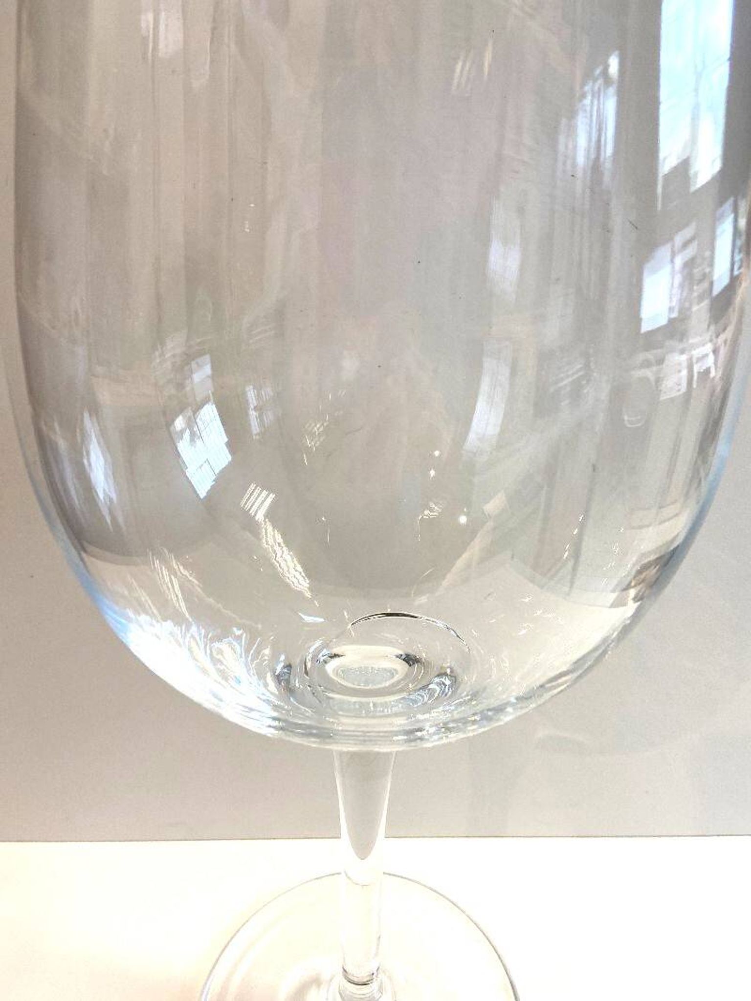 Large Tealight Candle Holder Vase on Stand Blown Crystal Glass Decorative Art
