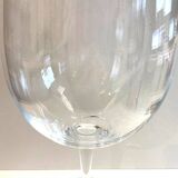 Large Tealight Candle Holder Vase on Stand Blown Crystal Glass Decorative Art